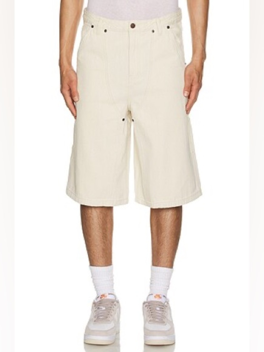 🆕 Honor The Gift Gears Carpenter shorts heavyweight workwear Cream jorts 36